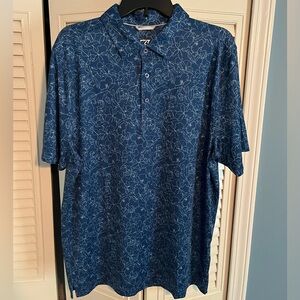 Men’s Cutter & Buck Floral Stretch Polo Shirt M